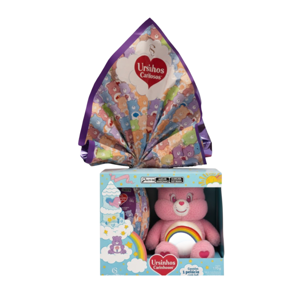 Ovo de Páscoa ao Leite Pelúcia Animadinha com LED Ursinhos Carinhosos 170g